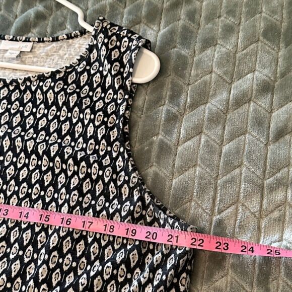 J Jill Midi Dress Round Neck Sleeveless Light Size XL Cotton Boho Resort Beachy - Picture 9 of 10